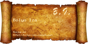 Bolyo Iza névjegykártya